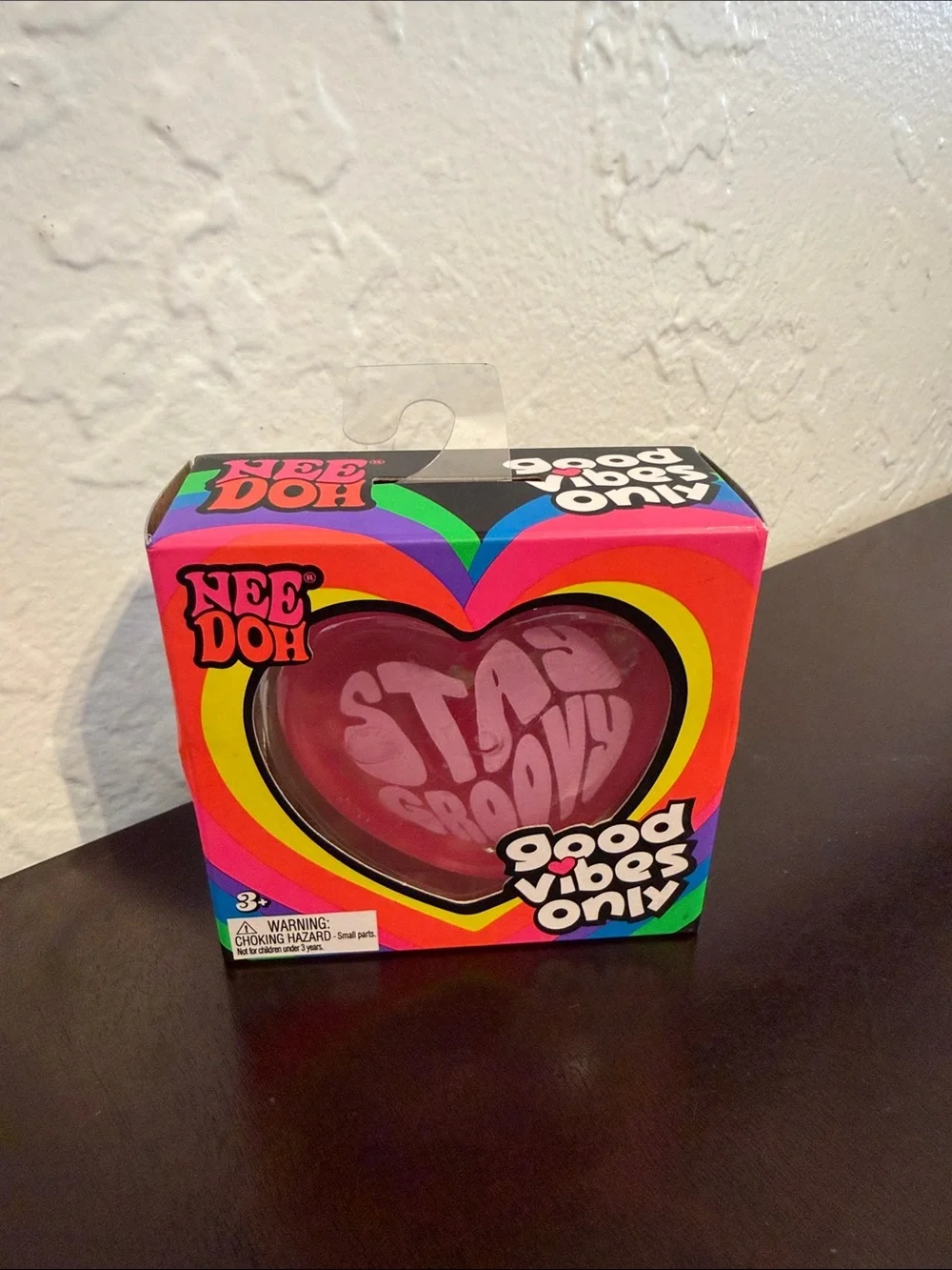 Needoh Good Vibes Only Heart Stress Toy - Pink 